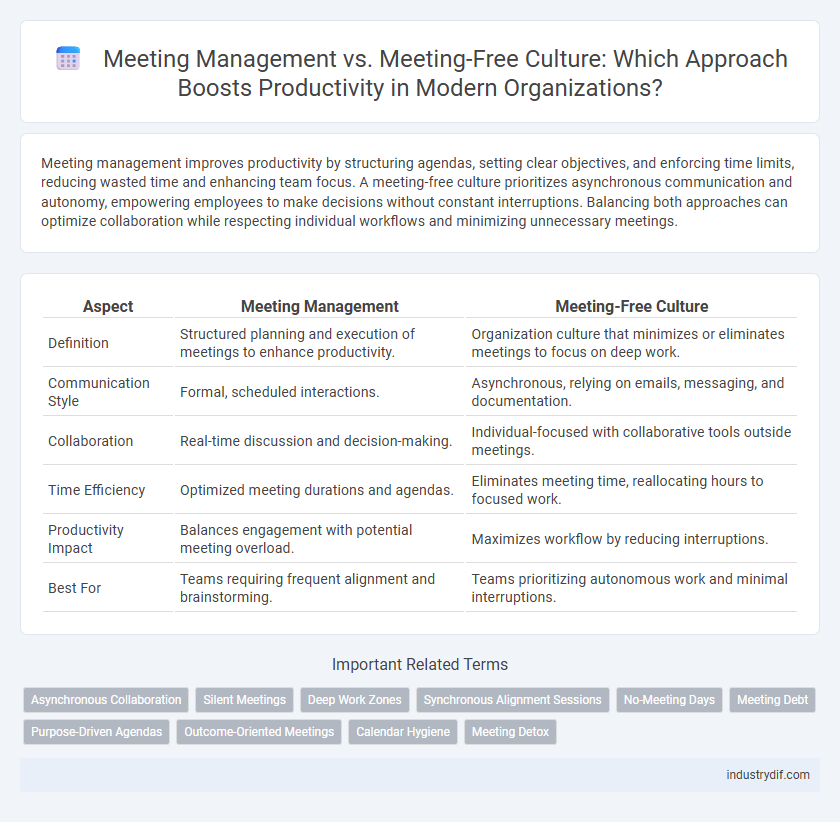 Meeting Management vs. Meeting-Free Culture: Which Approach Boosts Productivity in Modern Organizations?