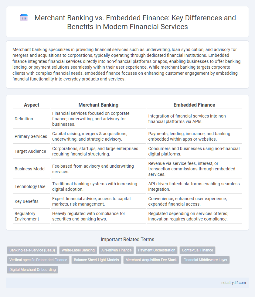 Merchant Banking vs. Embedded Finance: Key Differences and Benefits in Modern Financial Services