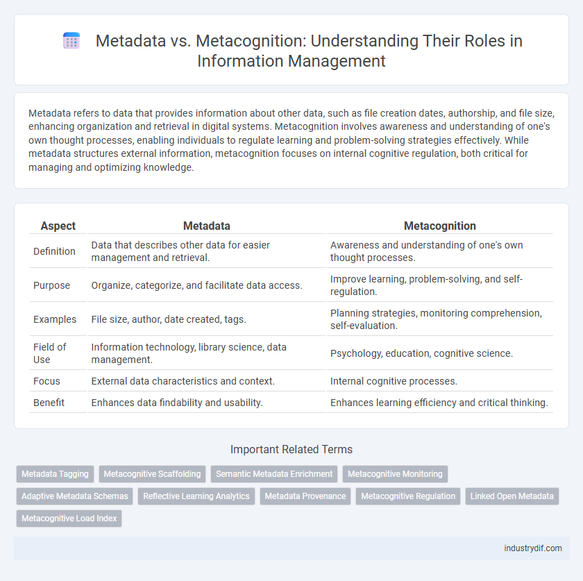 Metadata vs. Metacognition: Understanding Their Roles in Information Management
