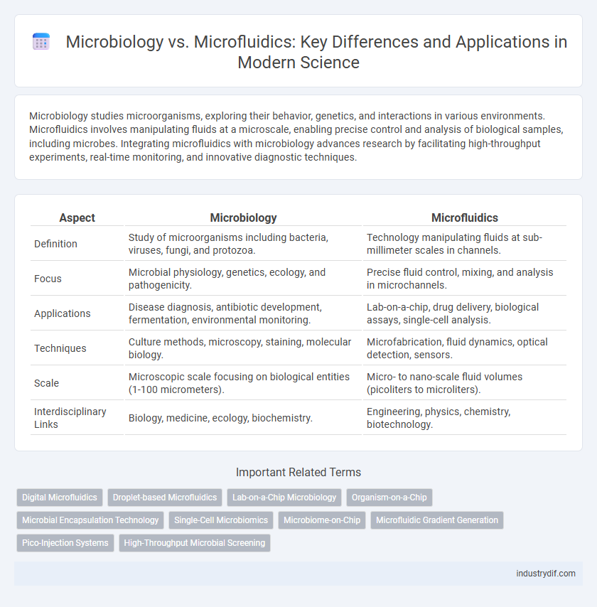 Microbiology vs. Microfluidics: Key Differences and Applications in Modern Science