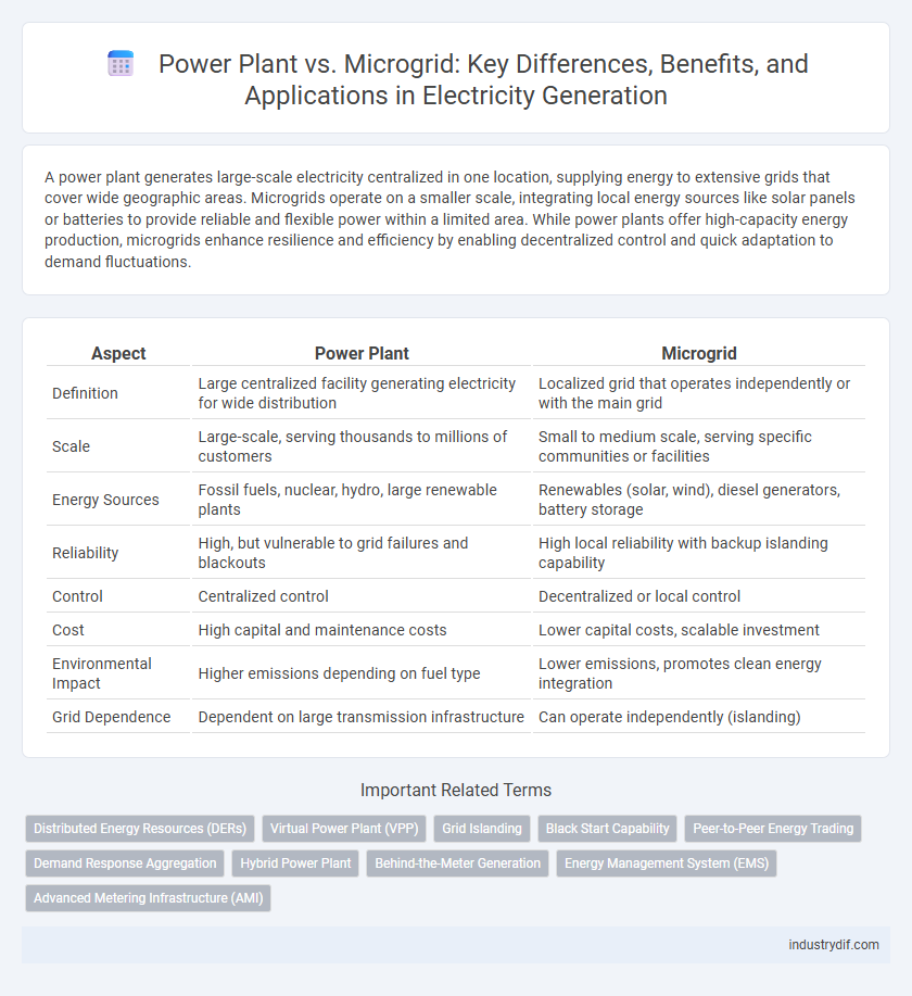 Power Plant vs. Microgrid: Key Differences, Benefits, and Applications in Electricity Generation