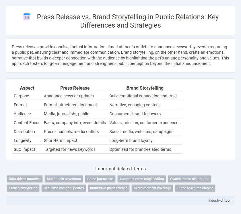 Press Release vs. Brand Storytelling in Public Relations: Key Differences and Strategies