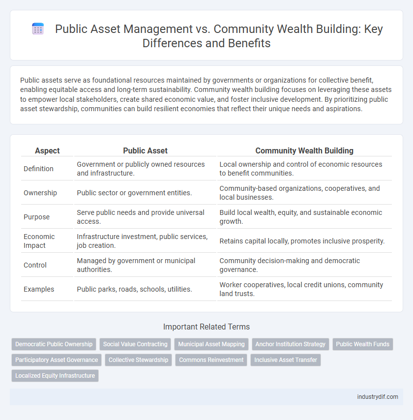 Public Asset Management vs. Community Wealth Building: Key Differences and Benefits