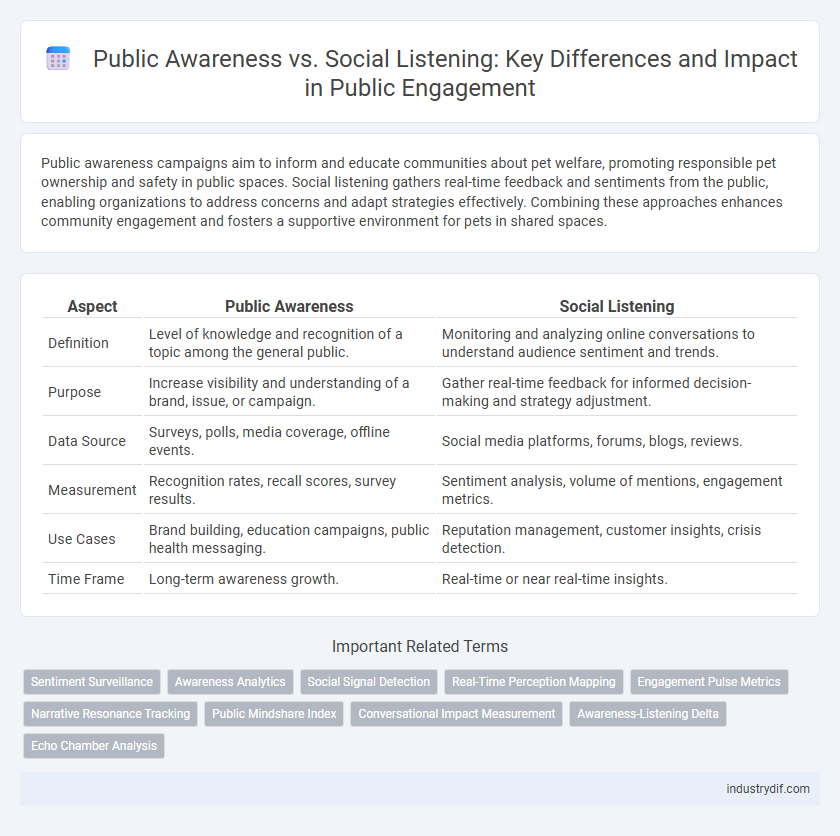 Public Awareness vs. Social Listening: Key Differences and Impact in Public Engagement
