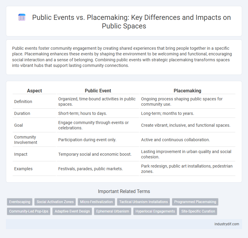 Public Events vs. Placemaking: Key Differences and Impacts on Public Spaces