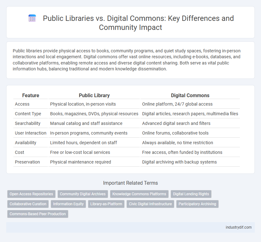 Public Libraries vs. Digital Commons: Key Differences and Community Impact