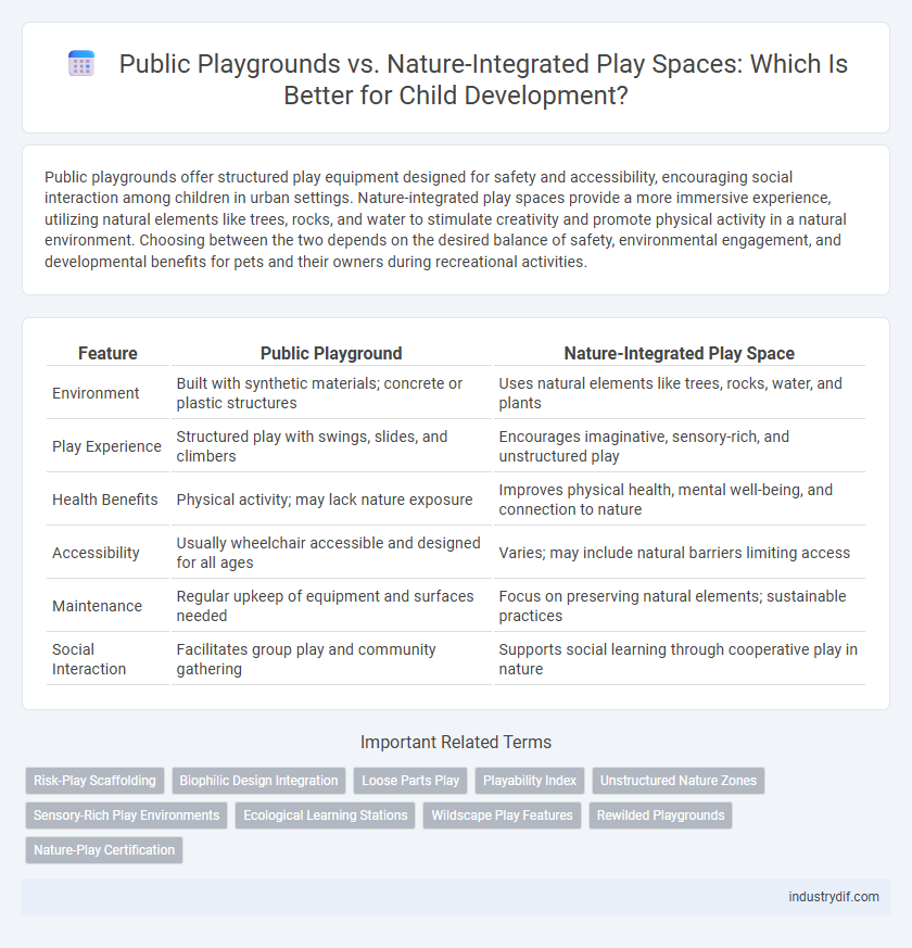Public Playgrounds vs. Nature-Integrated Play Spaces: Which Is Better for Child Development?