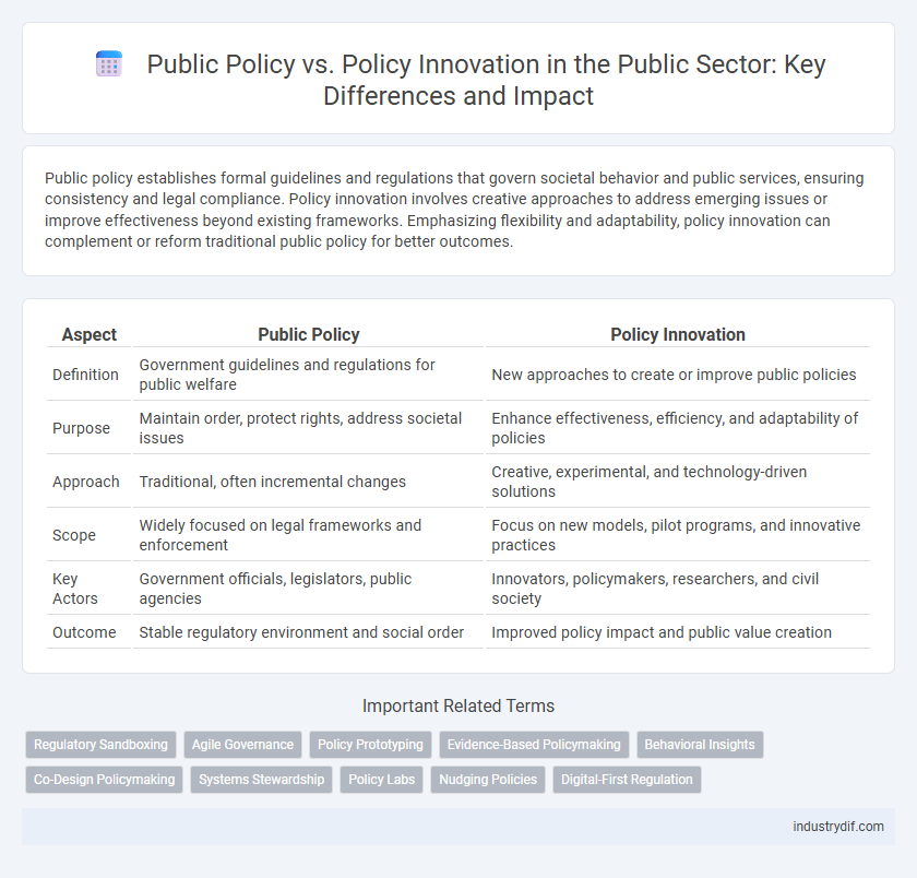 Public Policy vs. Policy Innovation in the Public Sector: Key Differences and Impact