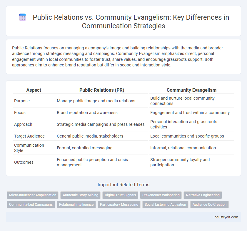 Public Relations vs. Community Evangelism: Key Differences in Communication Strategies