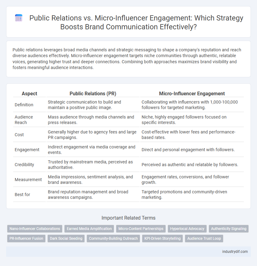 Public Relations vs. Micro-Influencer Engagement: Which Strategy Boosts Brand Communication Effectively?