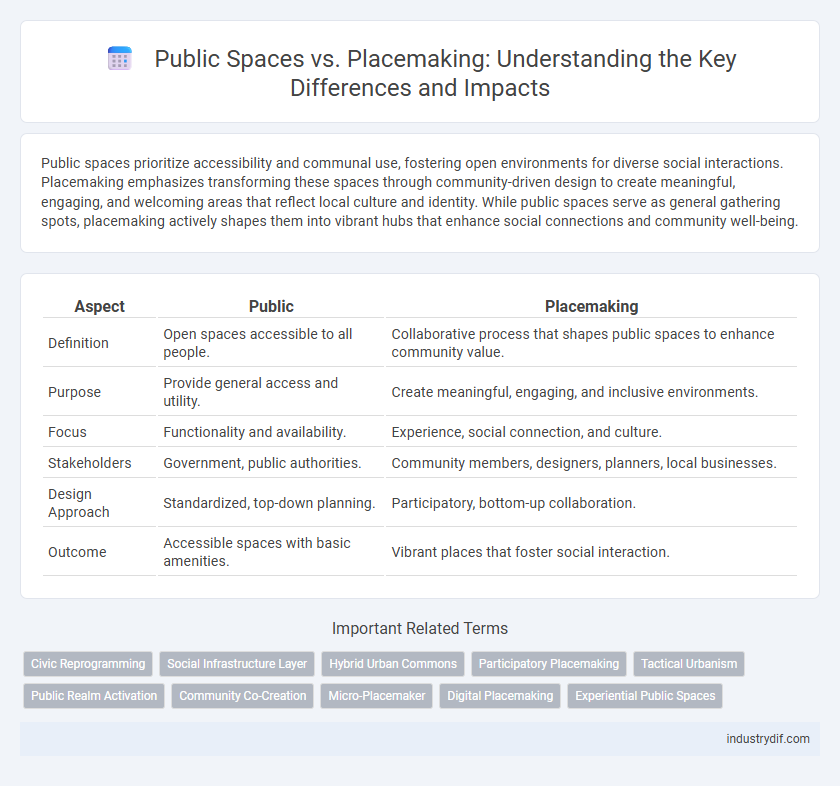 Public Spaces vs. Placemaking: Understanding the Key Differences and Impacts