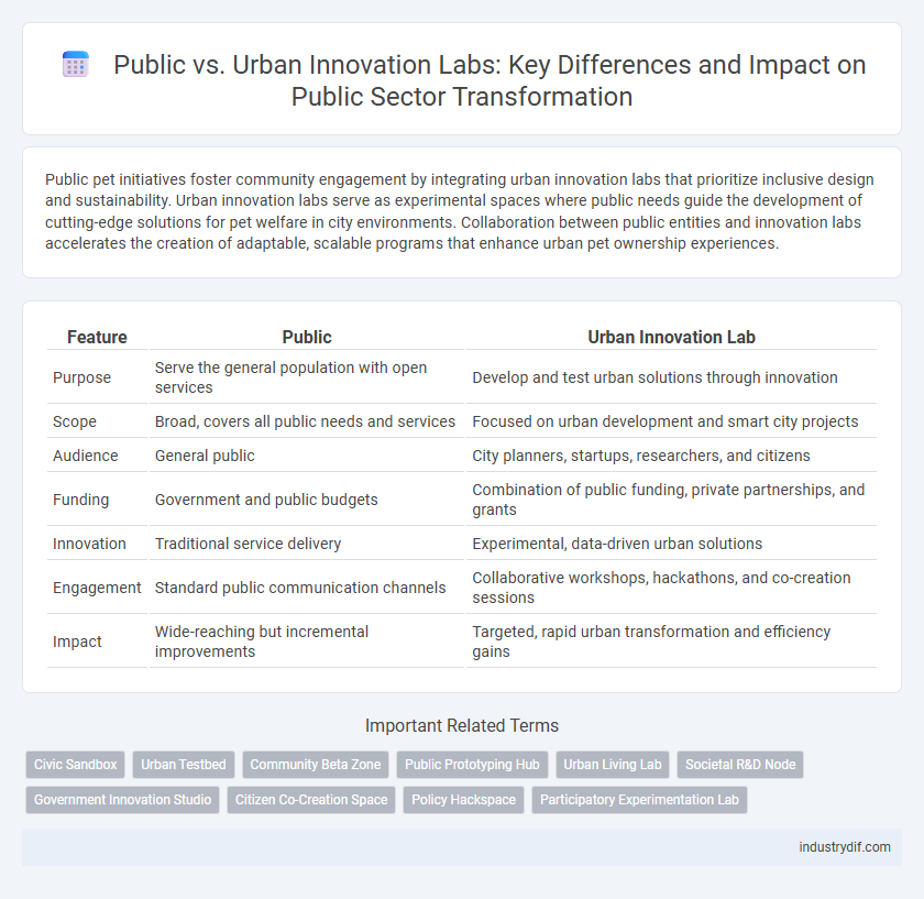 Public vs. Urban Innovation Labs: Key Differences and Impact on Public Sector Transformation