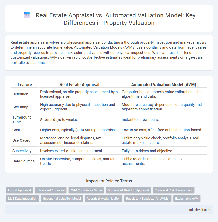 Real Estate Appraisal vs. Automated Valuation Model: Key Differences in Property Valuation
