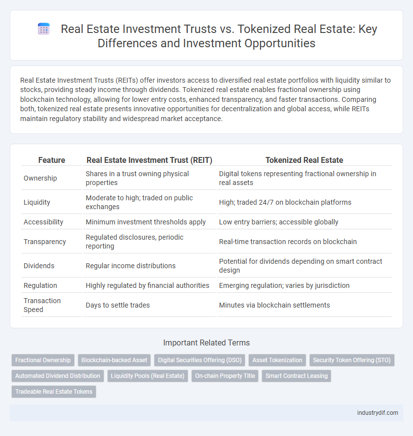 Real Estate Investment Trusts vs. Tokenized Real Estate: Key Differences and Investment Opportunities