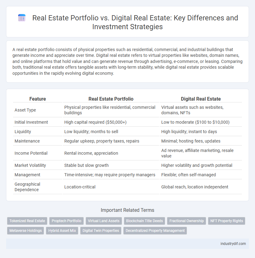 Real Estate Portfolio vs. Digital Real Estate: Key Differences and Investment Strategies