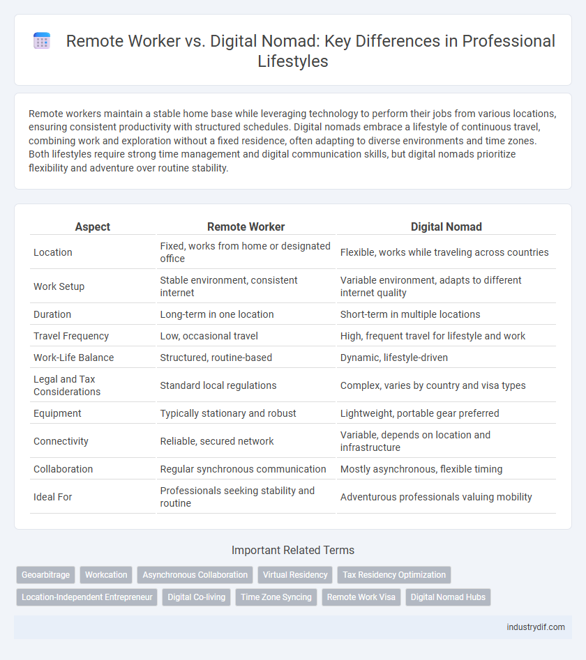 Remote Worker vs. Digital Nomad: Key Differences in Professional Lifestyles