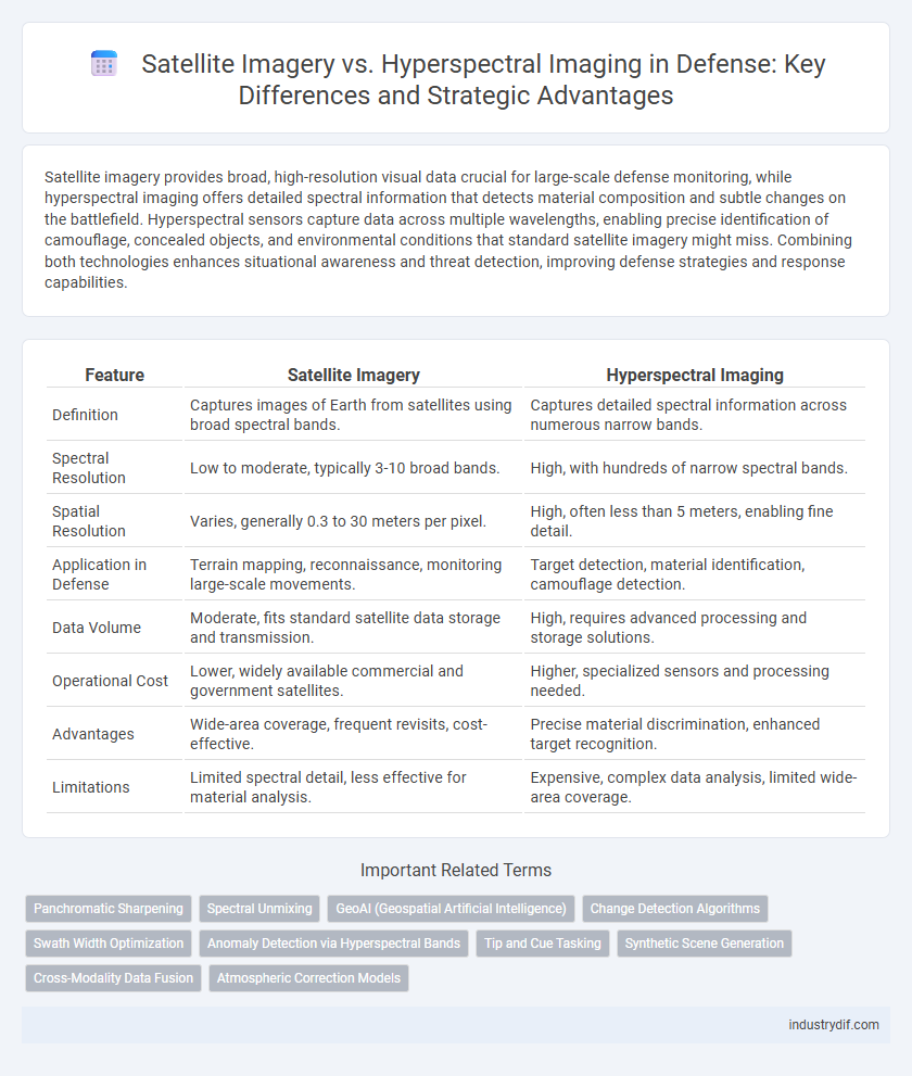 Satellite Imagery vs. Hyperspectral Imaging in Defense: Key Differences and Strategic Advantages