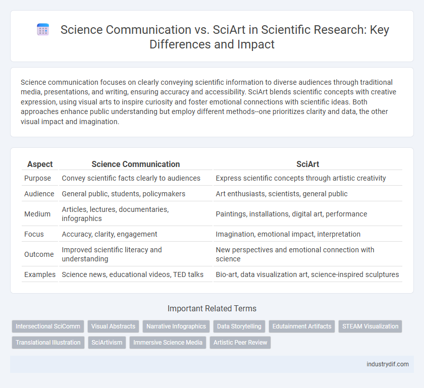Science Communication vs. SciArt in Scientific Research: Key Differences and Impact