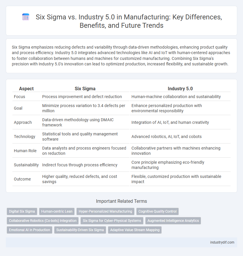 Six Sigma vs. Industry 5.0 in Manufacturing: Key Differences, Benefits, and Future Trends