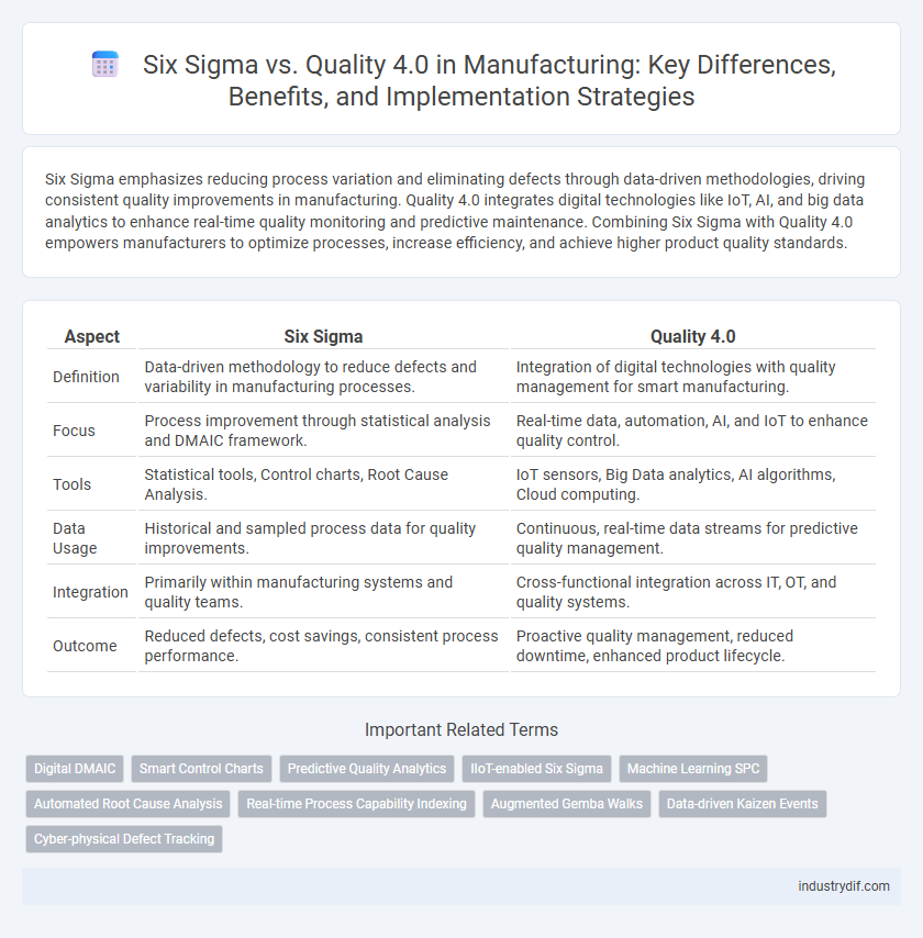Six Sigma vs. Quality 4.0 in Manufacturing: Key Differences, Benefits, and Implementation Strategies