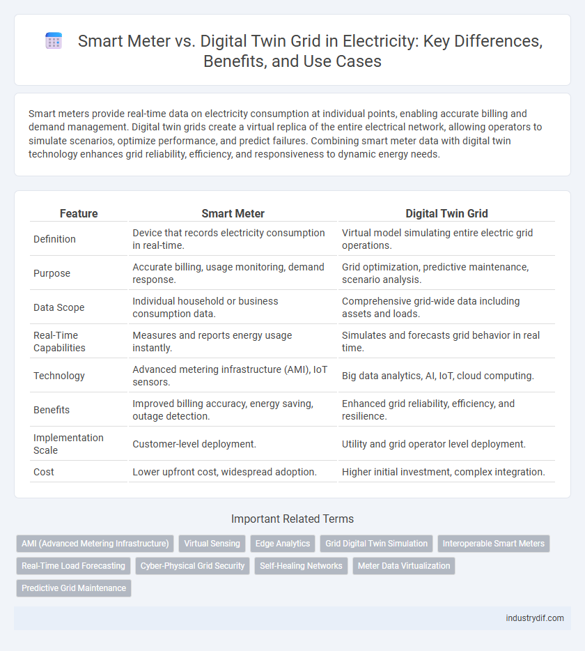 Smart Meter vs. Digital Twin Grid in Electricity: Key Differences, Benefits, and Use Cases