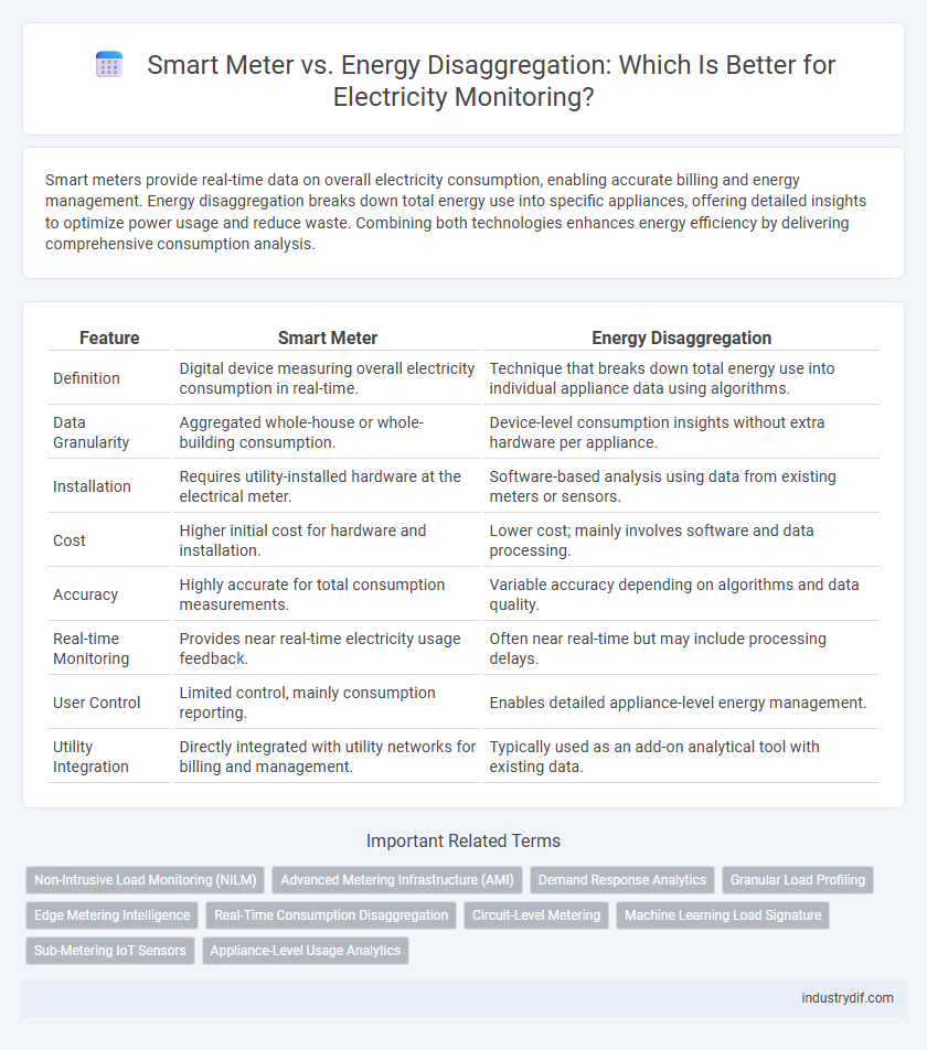 Smart Meter vs. Energy Disaggregation: Which Is Better for Electricity Monitoring?