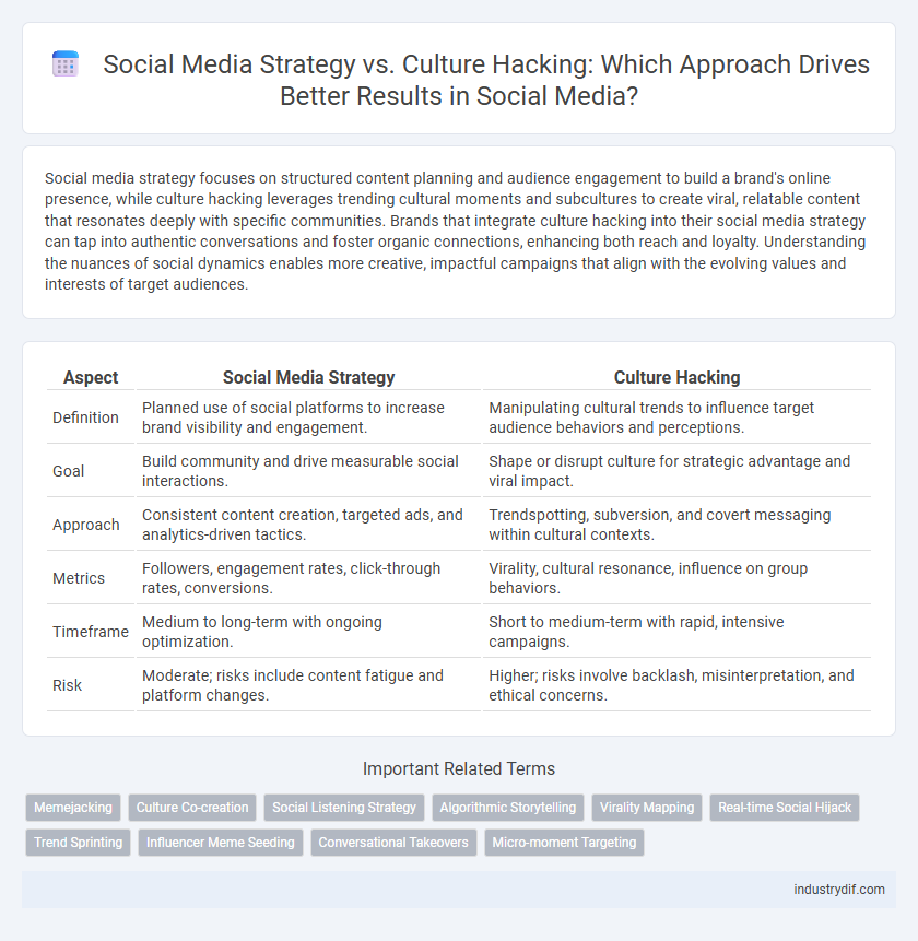 Social Media Strategy vs. Culture Hacking: Which Approach Drives Better Results in Social Media?