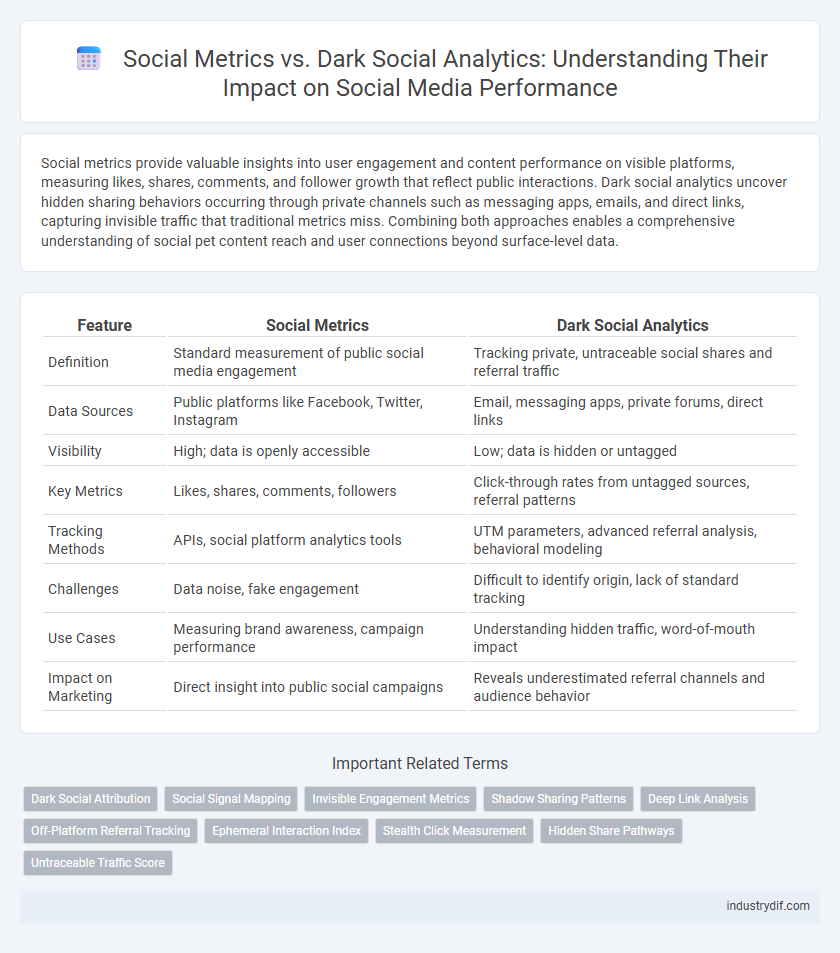Social Metrics vs. Dark Social Analytics: Understanding Their Impact on Social Media Performance
