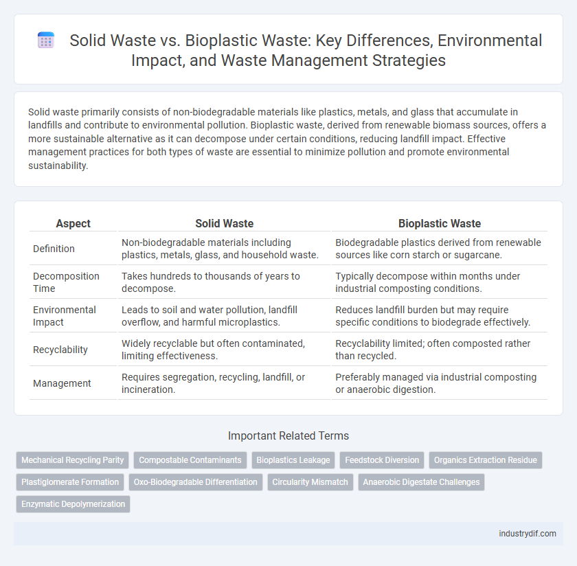 Solid Waste vs. Bioplastic Waste: Key Differences, Environmental Impact, and Waste Management Strategies