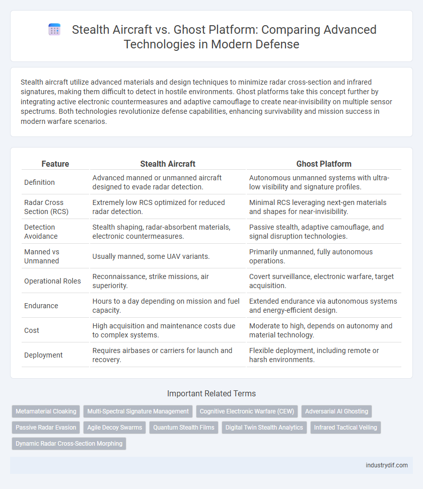 Stealth Aircraft vs. Ghost Platform: Comparing Advanced Technologies in Modern Defense