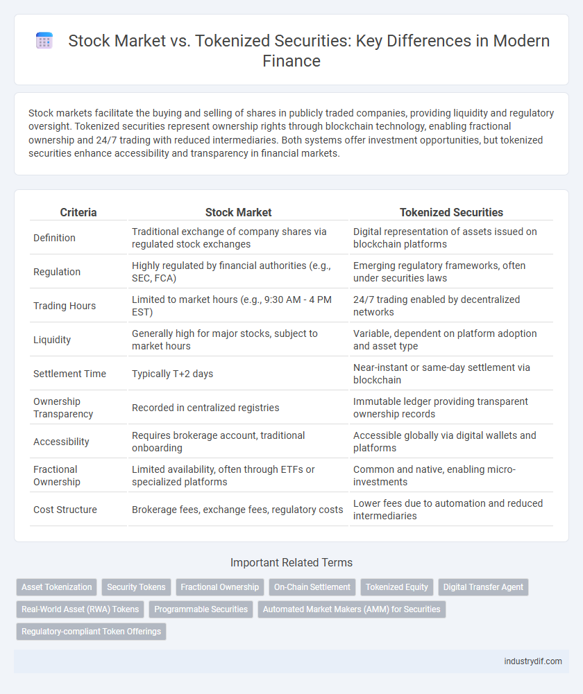 Stock Market vs. Tokenized Securities: Key Differences in Modern Finance