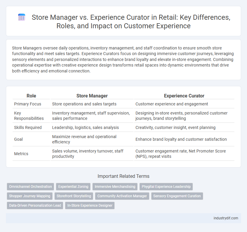 Store Manager vs. Experience Curator in Retail: Key Differences, Roles, and Impact on Customer Experience
