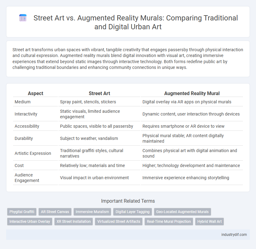 Street Art vs. Augmented Reality Murals: Comparing Traditional and Digital Urban Art