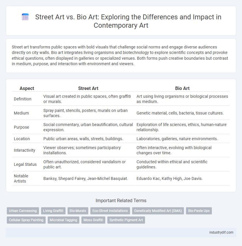 Street Art vs. Bio Art: Exploring the Differences and Impact in Contemporary Art