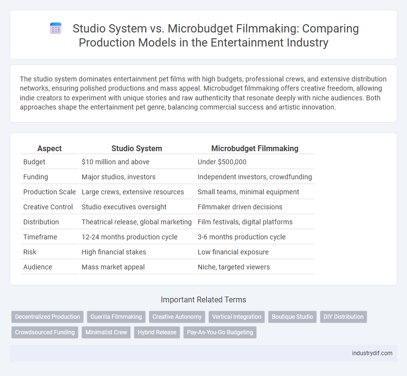 Studio System vs. Microbudget Filmmaking: Comparing Production Models in the Entertainment Industry