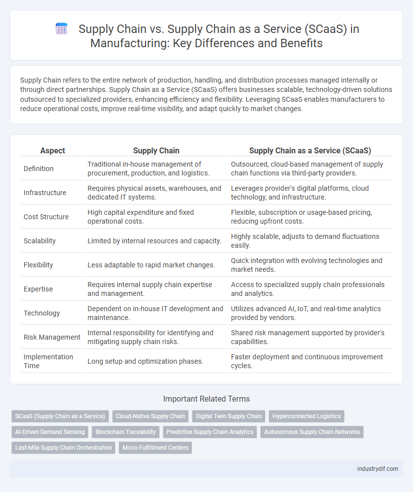 Supply Chain vs. Supply Chain as a Service (SCaaS) in Manufacturing: Key Differences and Benefits