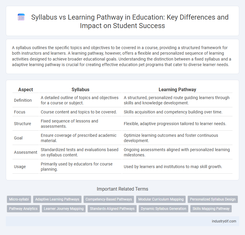 Syllabus vs Learning Pathway in Education: Key Differences and Impact on Student Success