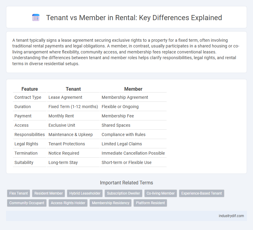 Tenant vs Member in Rental: Key Differences Explained