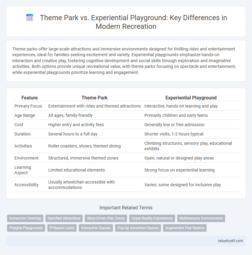Theme Park vs. Experiential Playground: Key Differences in Modern Recreation
