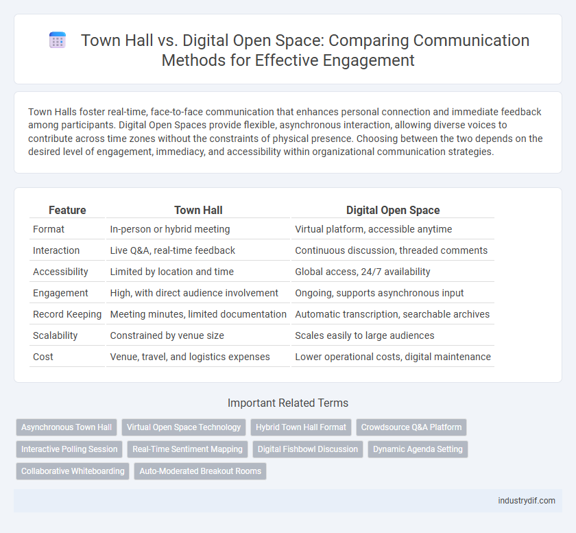 Town Hall vs. Digital Open Space: Comparing Communication Methods for Effective Engagement