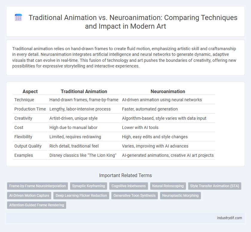 Traditional Animation vs. Neuroanimation: Comparing Techniques and Impact in Modern Art