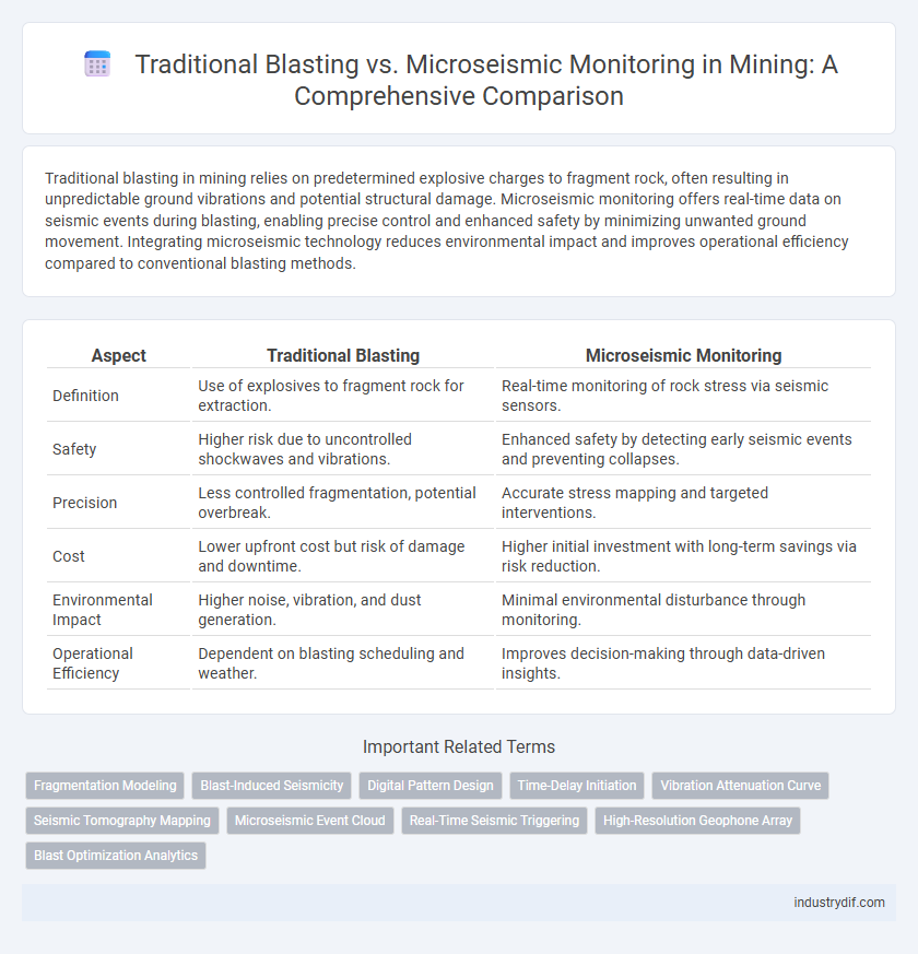 Traditional Blasting vs. Microseismic Monitoring in Mining: A Comprehensive Comparison