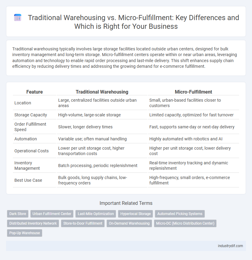 Traditional Warehousing vs. Micro-Fulfillment: Key Differences and Which is Right for Your Business