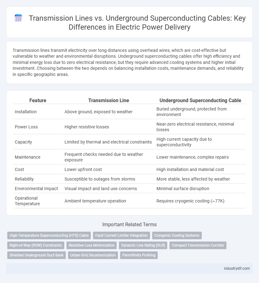 Transmission Lines vs. Underground Superconducting Cables: Key Differences in Electric Power Delivery