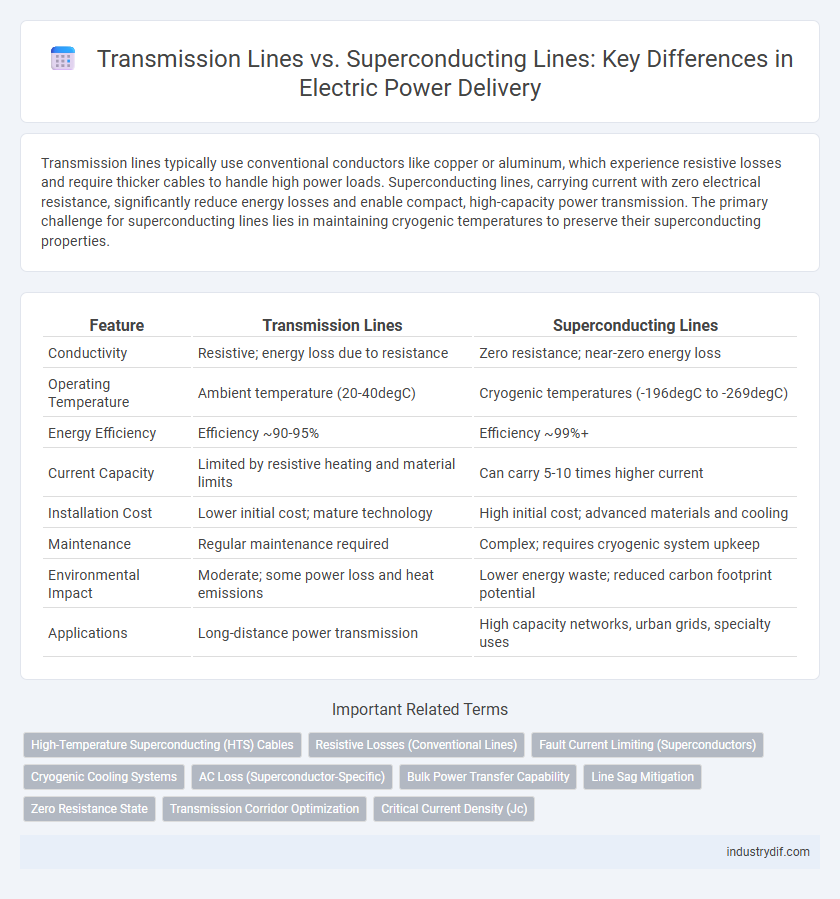 Transmission Lines vs. Superconducting Lines: Key Differences in Electric Power Delivery