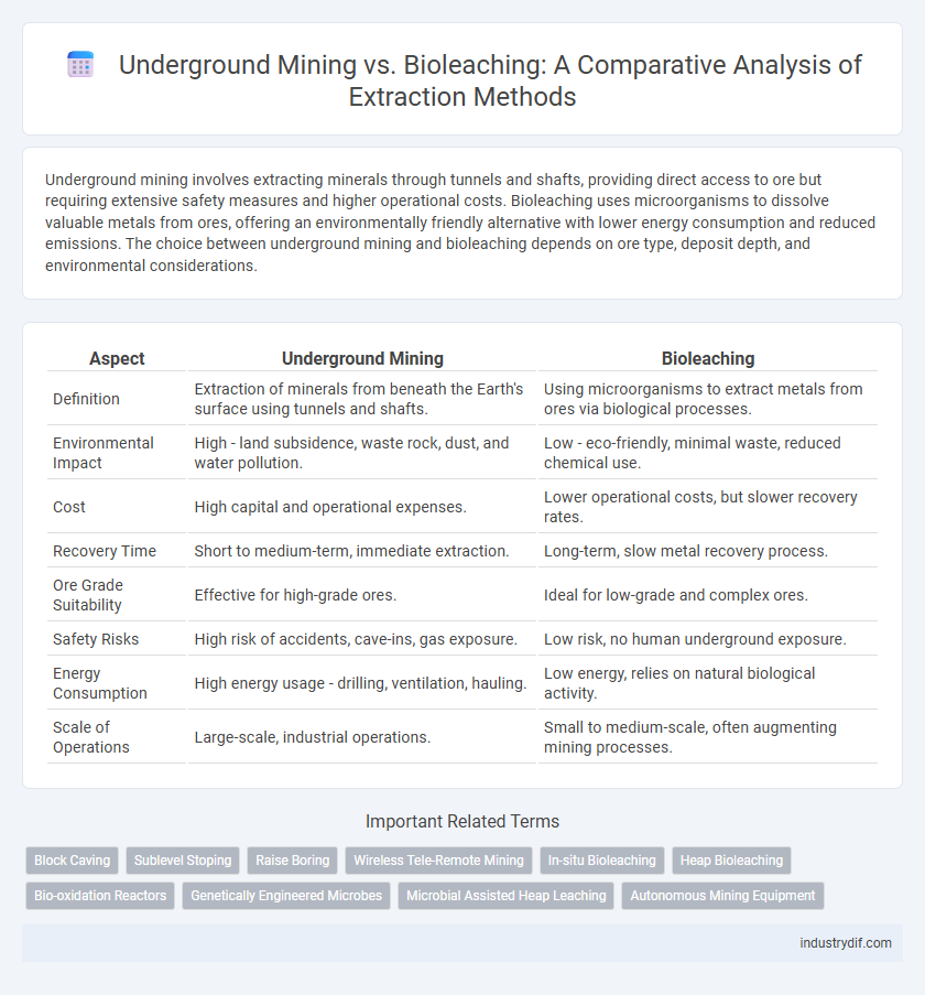 Underground Mining vs. Bioleaching: A Comparative Analysis of Extraction Methods