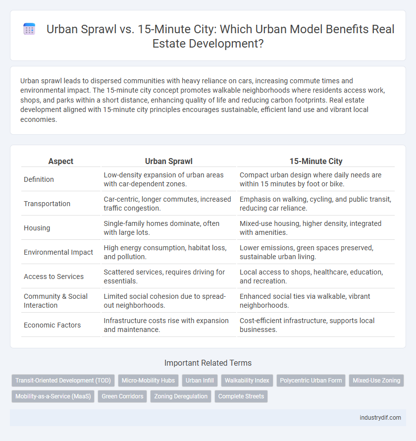 Urban Sprawl vs. 15-Minute City: Which Urban Model Benefits Real Estate Development?