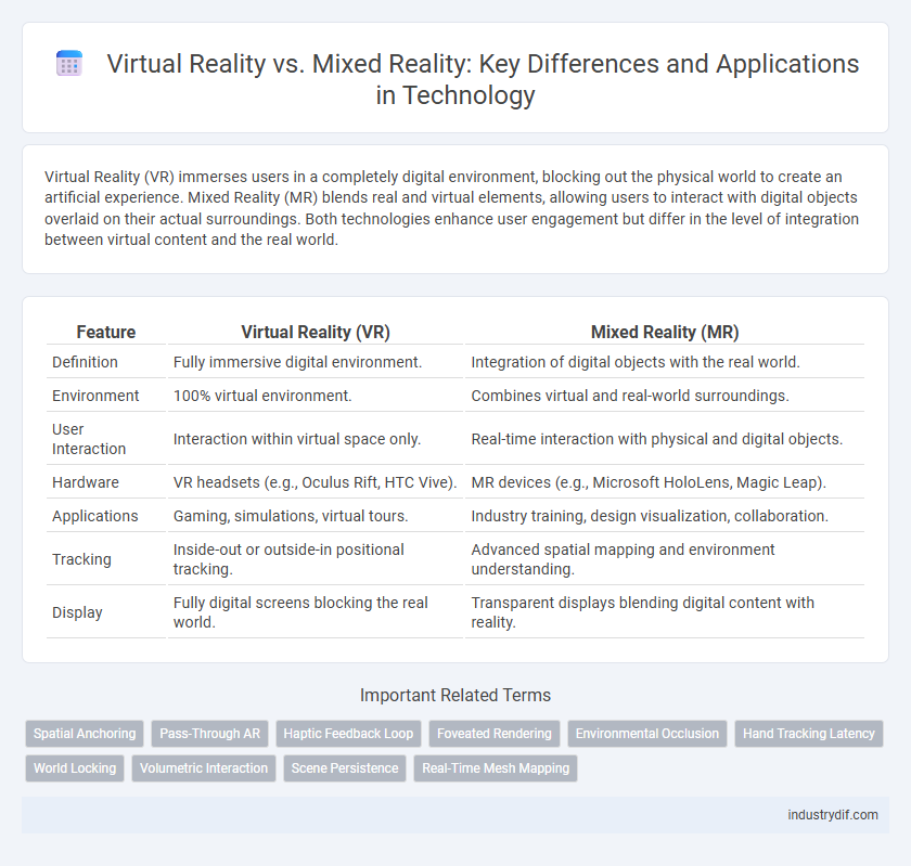 Virtual Reality vs. Mixed Reality: Key Differences and Applications in Technology