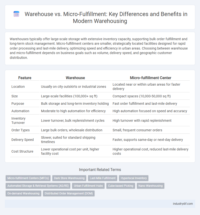 Warehouse vs. Micro-Fulfillment: Key Differences and Benefits in Modern Warehousing