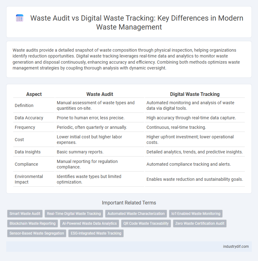Waste Audit vs Digital Waste Tracking: Key Differences in Modern Waste Management